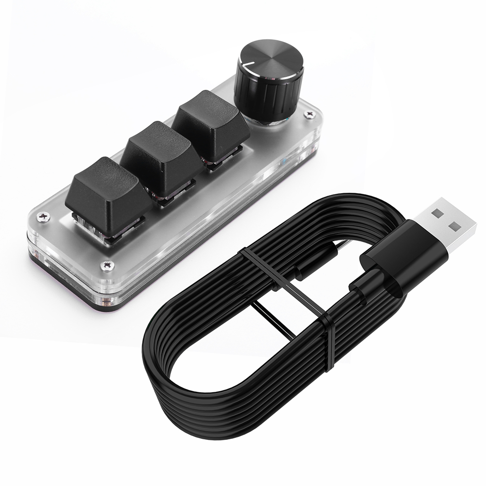 3 Key 1 Knob/4 Key Mini Mechan - Gaming Keyboard Mini 评论和价格