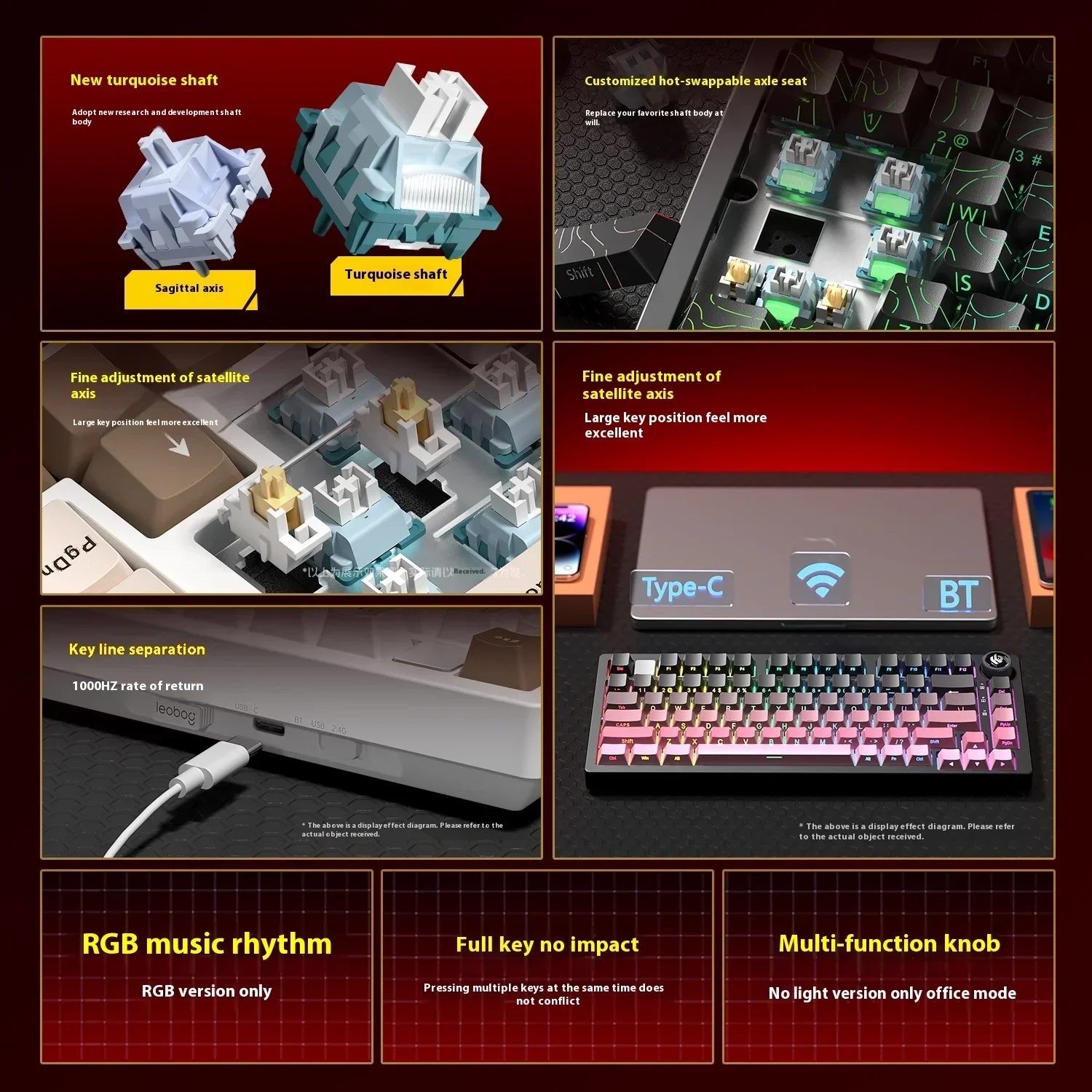 New Colors LEOBOG Hi75 HI75C H - Gaming Keyboard Mini 评论和价格
