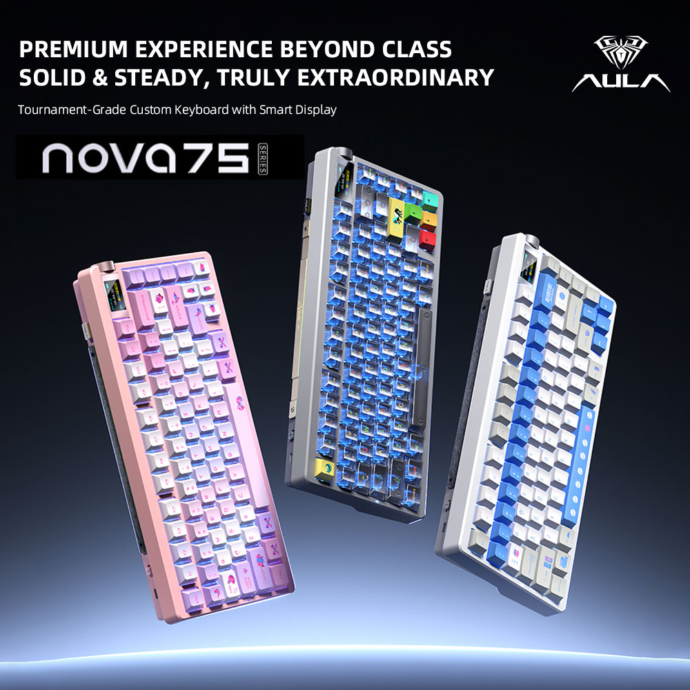 New AULA NOVA75 Wireless Mecha - Gaming Keyboard Hot Swappable 评论和价格