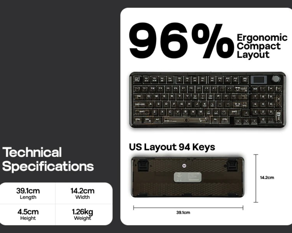 AULA F-NB98 96% ANSI US Layout - Gaming Keyboard No Rgb 评论和价格