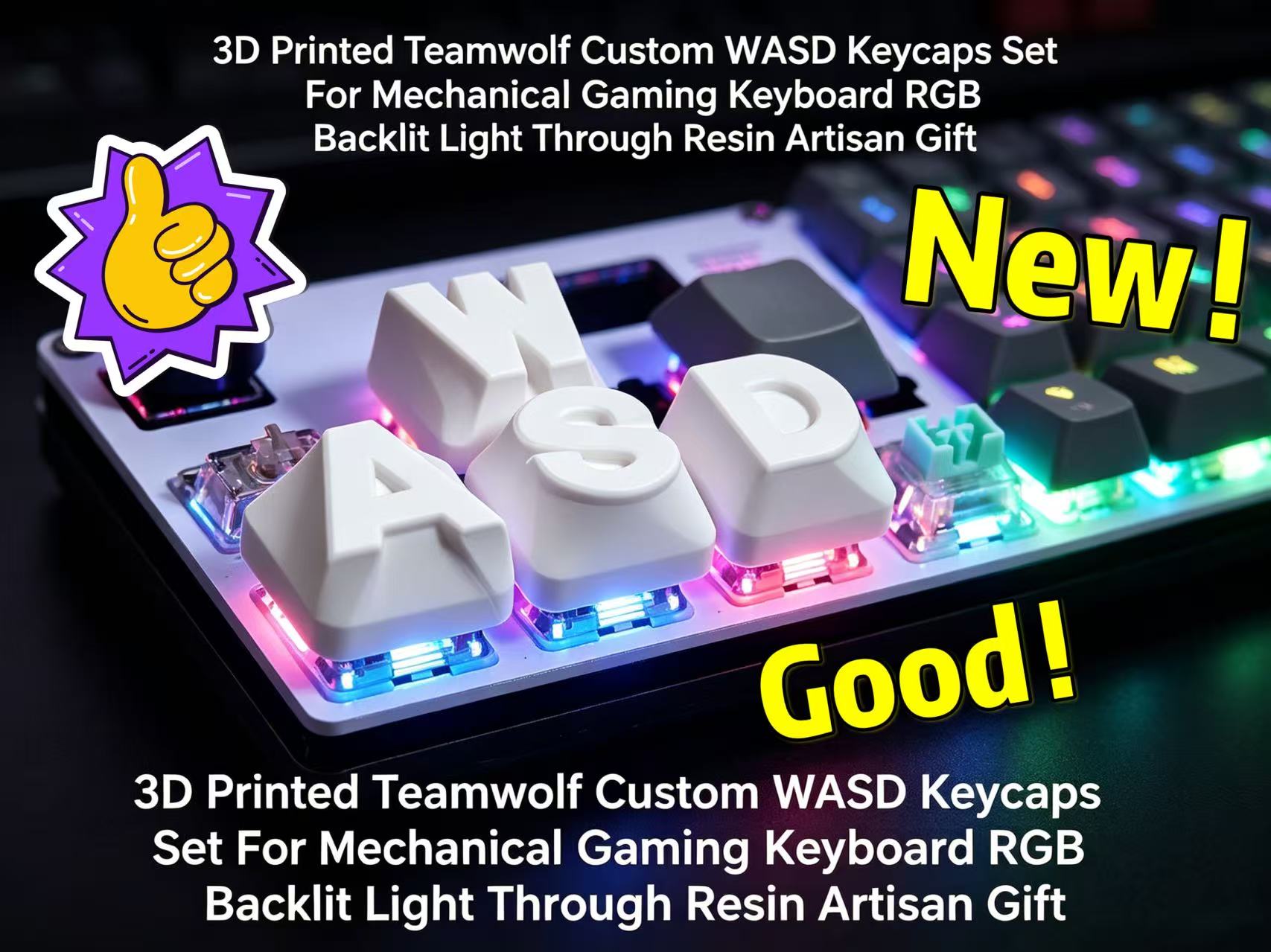 2026 3D Printed Teamwolf Custo - Gaming Keyboard 2026 评论和价格