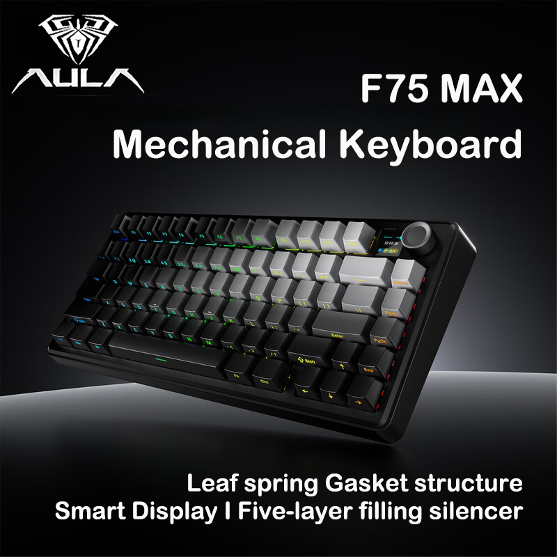 AULA F75 MAX 75% Tri-Mode Mech - Gaming Keyboard Hot Swappable 评论和价格