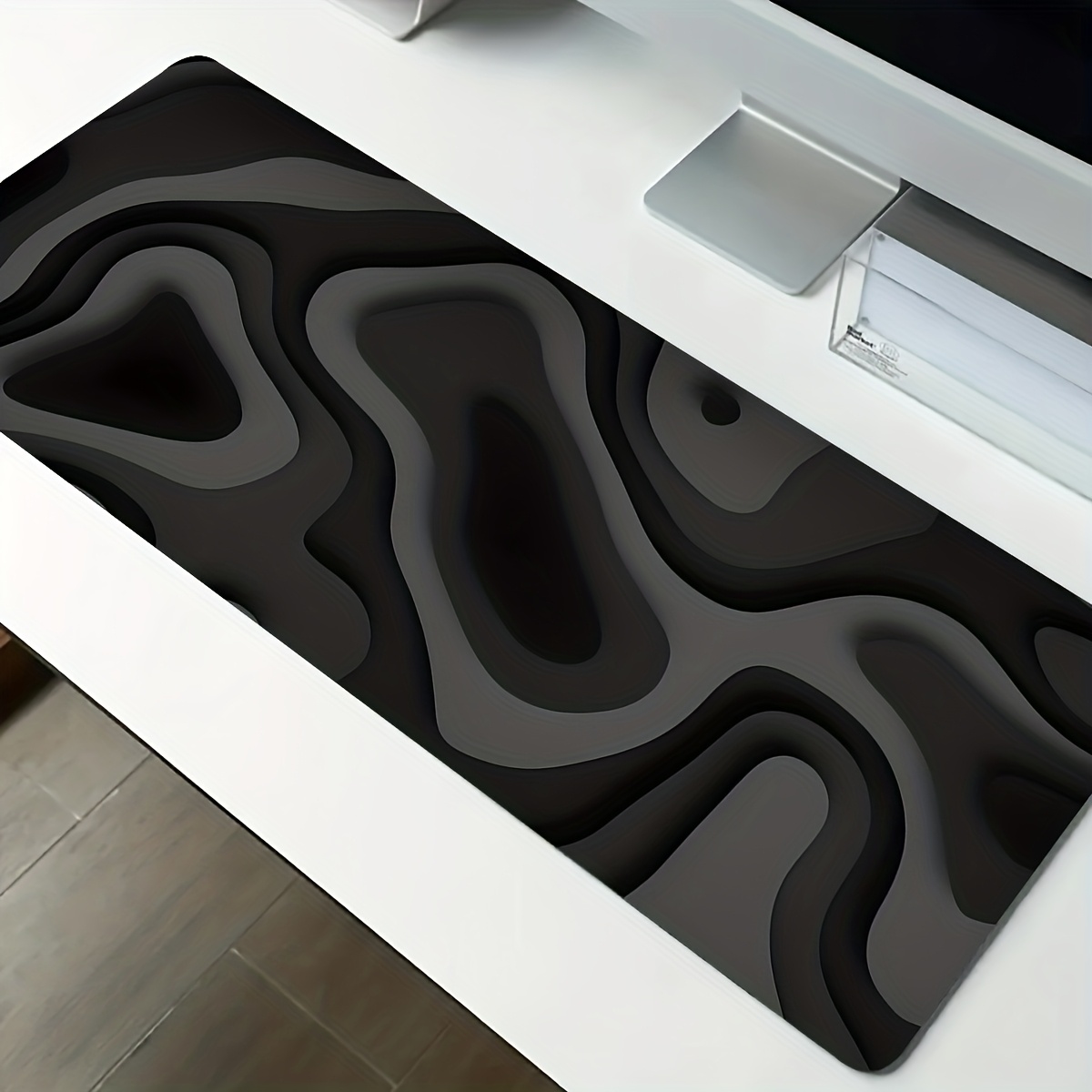 Black Gray Swirl Design Large  - Gaming Keyboard High Ground 评论和价格