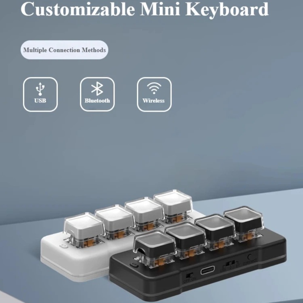 MK424Pro 4-Key Wireles Mini Ke - Gaming Keyboard Mini 评论和价格